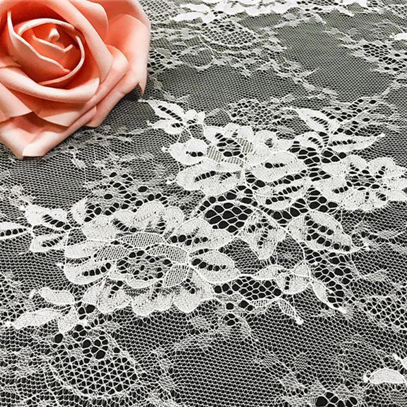 Eyelash Cutwork Nylon Lace Fabric for Women's Wear Wholesale Supplier 7